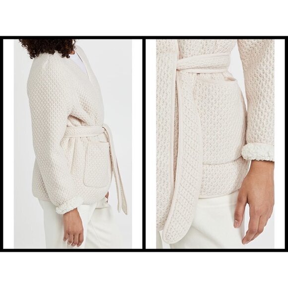 💕MOTHER💕 The Puffer Robe Sweater Jacket Textured Knit Sherpa Warm Bodies NWOT - Picture 9 of 16